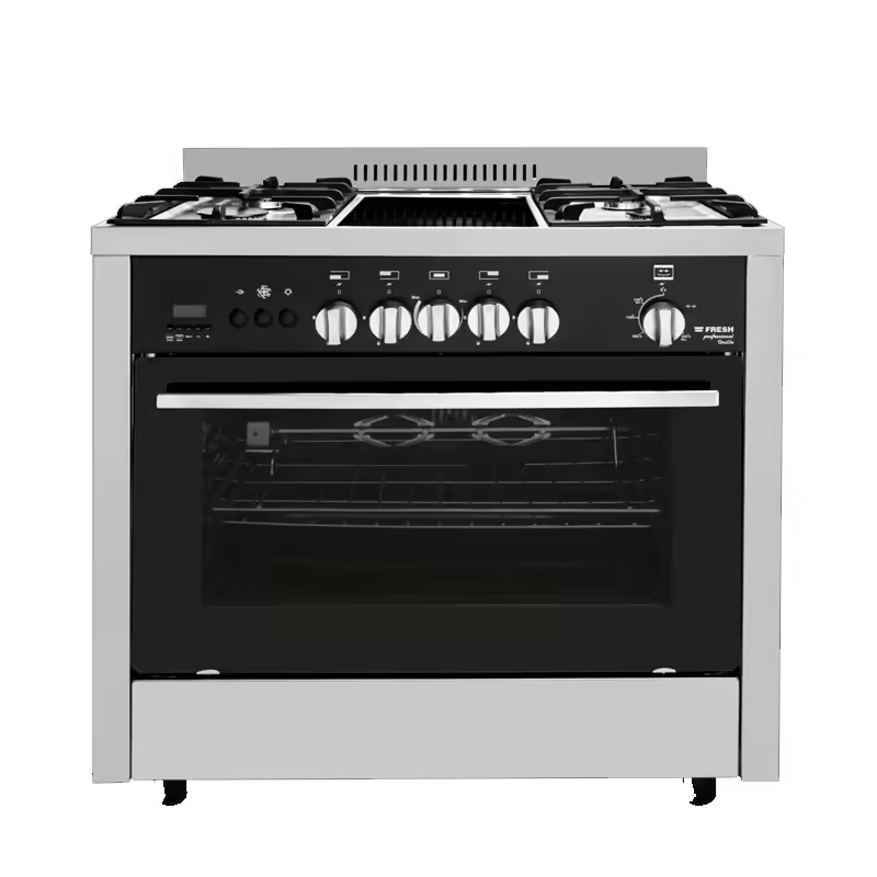 Fresh Professional Grillo Gas Cooker 5 Burners Stainless Steel 5340