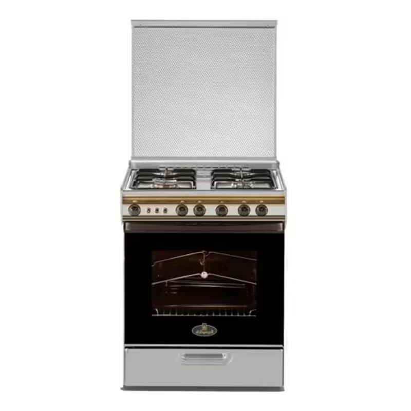 Kiriazi Gas Cooker 4 Burners Silver 6400S1