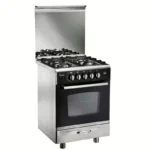 UnionTech ICook Gas Cooker 4 Burners Black x Stainless Steel C6060SSDC511IDSC