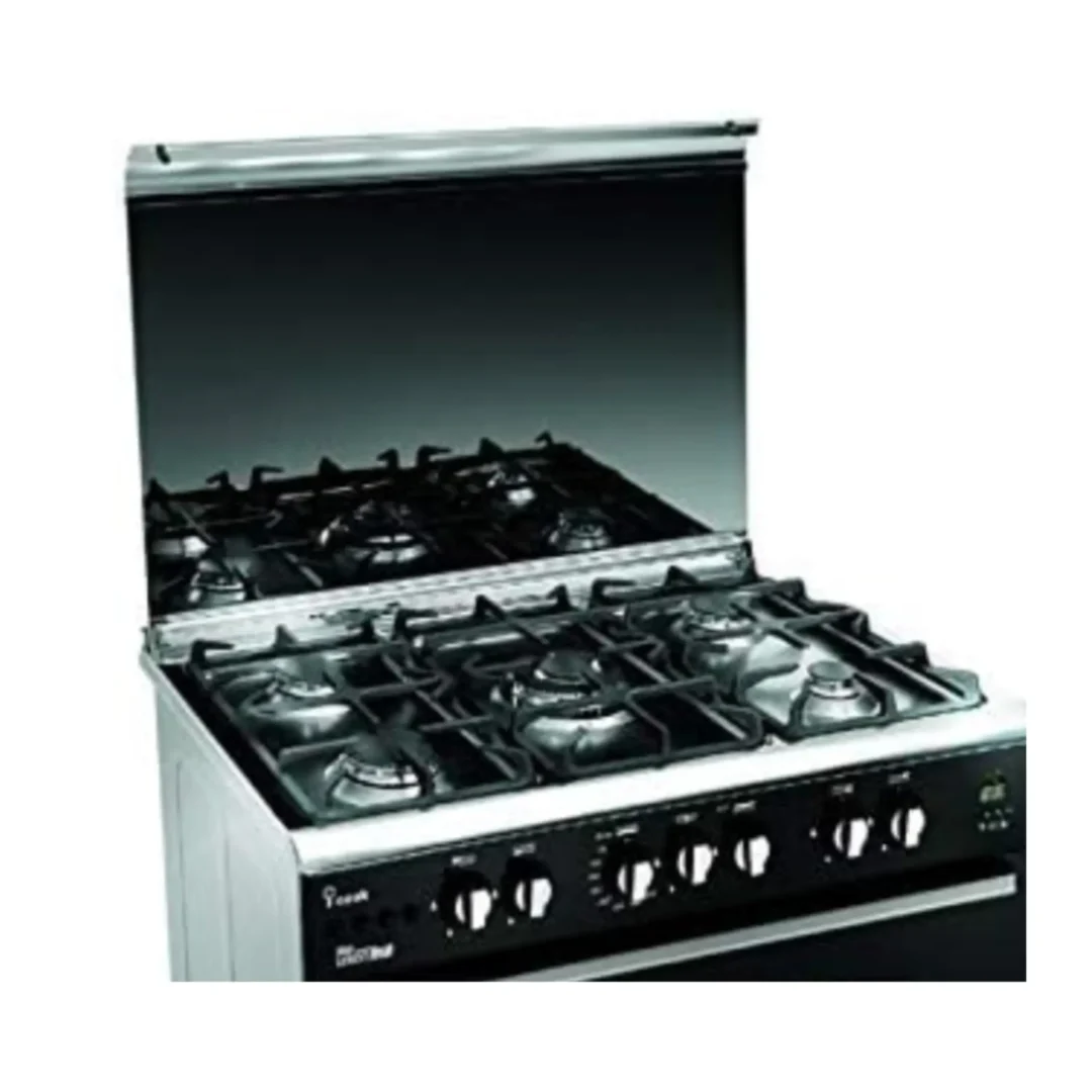 Unionaire ICook Gas Cooker 5 Burners Silver × Black C6080SSNC511IDSC