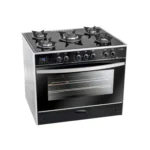 Unionaire I-Chef Cooker 5 Burners Digital Gas Black C6090GSAC383IDSHS