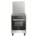 La Germania Moderna Gas Cooker 4 Burners Black x Stainless Steel 6M80GRB1X4AWW