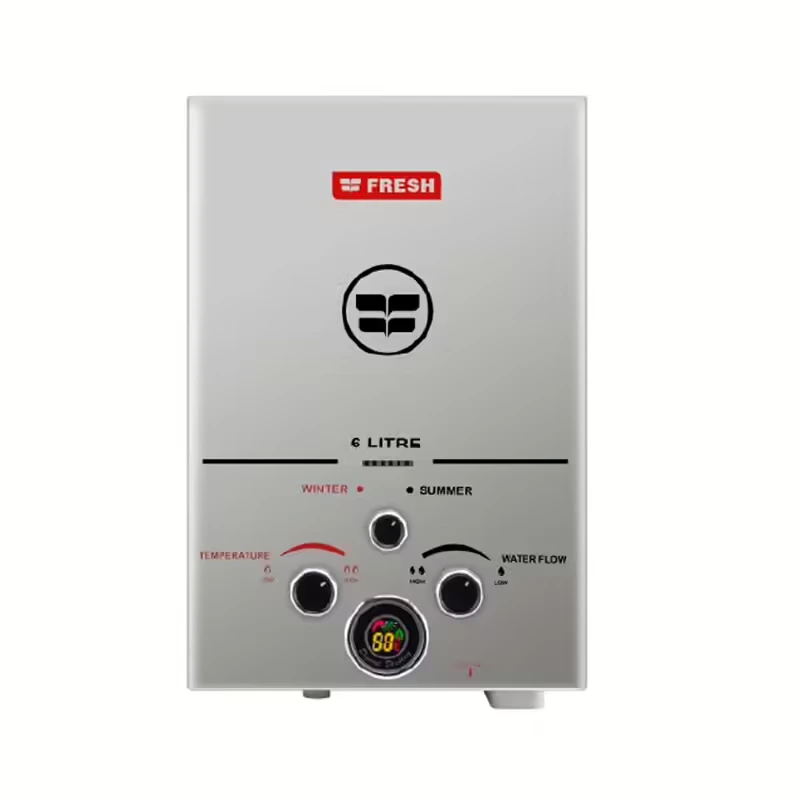 Fresh Gas Water Heater 6 Liters With Adapter Silver Gas6LS