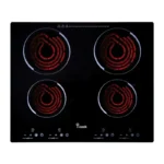 Unionaire I-Cook Built In Hob 4 Burners 60 Cm Electric Black BH5060C-F