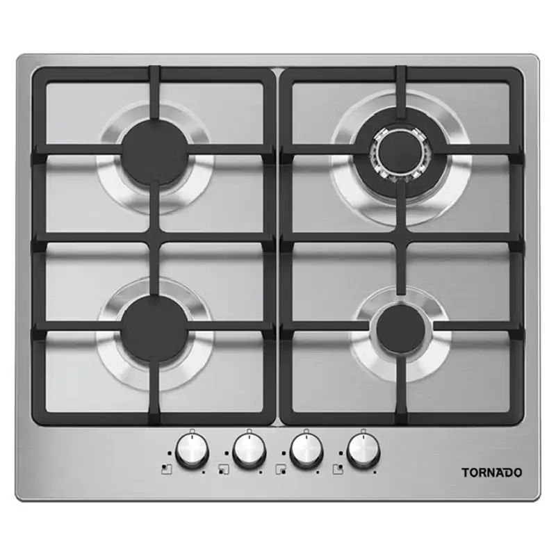 Tornado Built In Gas Hob 4 Burners Stainless Steel GHV-M60CSU-S