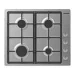 Hoover Built In Gas Hob  4 Burners Stainless Steel HHG6LSX-EGY