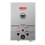 Fresh Gas Water Heater 6 Liters With Adapter Silver Gas6LS