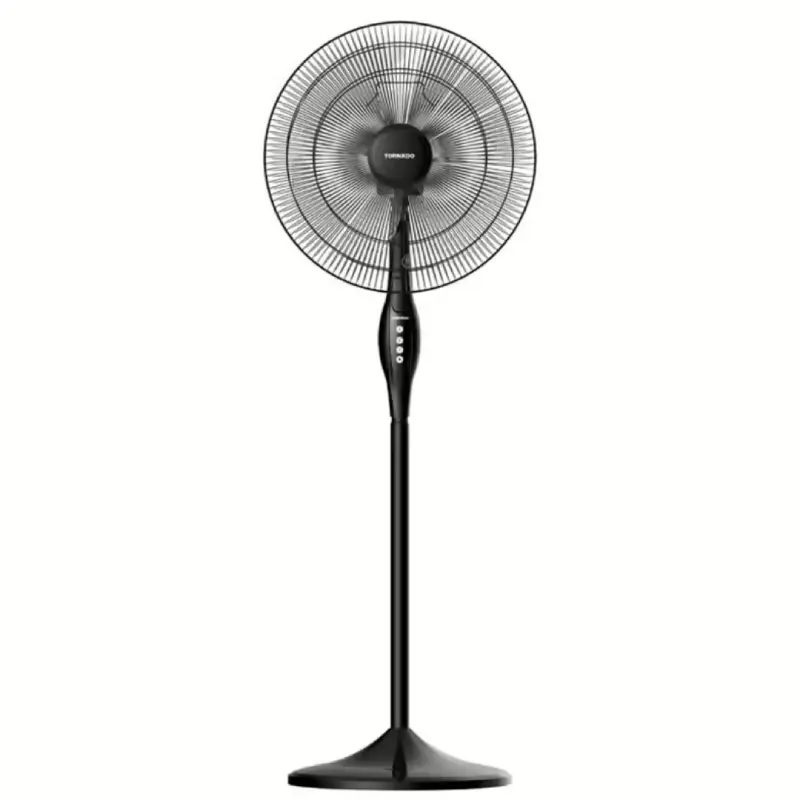 Tornado Stand Fan with 4 Blades and 3 Speeds Black 18 Inch TSF-18W