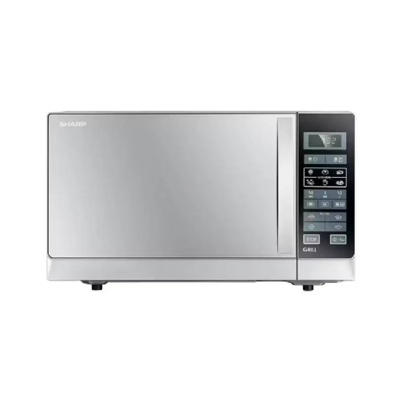 Sharp Microwave Grill 900 Watt 25 Liters 6 Menus Silver R-750MR S