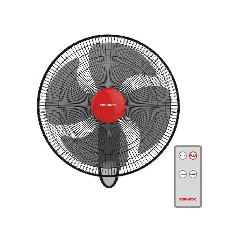 Tornado Wall Fan 18 Inch 4 Blades Remote Black EPS-18R