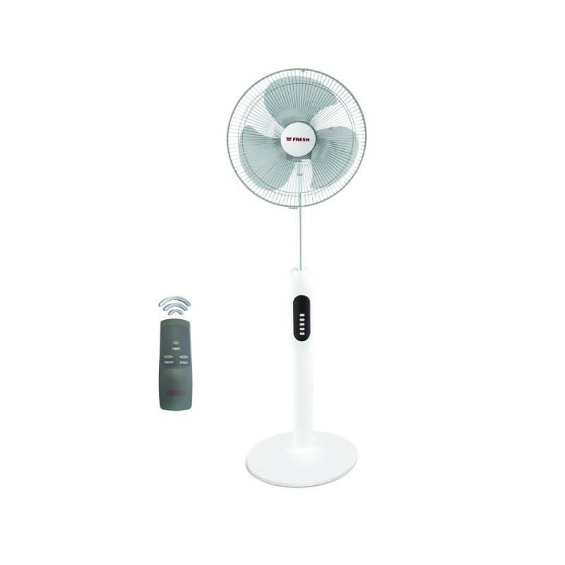Fresh Stand Fan Top 16 Inches Remote Control White x Grey