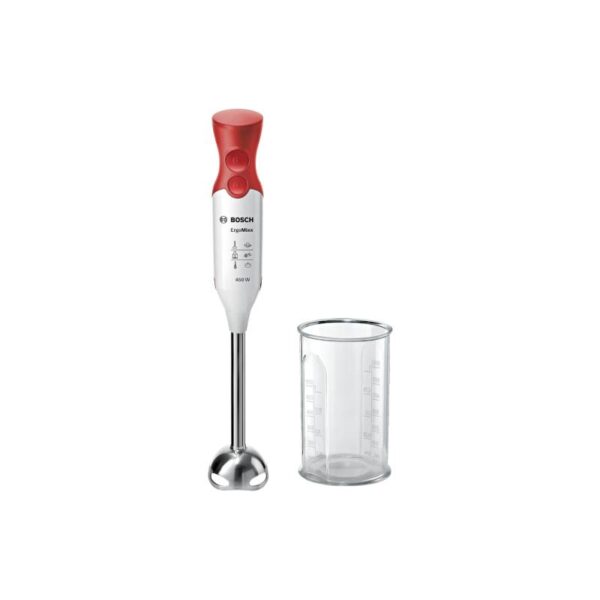 Bosch Hand Blender ErgoMixx 450 Watt White × Red MSM64110