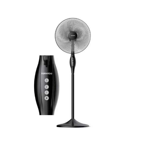Tornado Stand Fan 16 Inch 4 Blades Black TSF-16W
