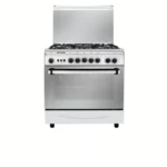 Fresh Italiano Gas Cooker 5 Burners Cast Fan Silver 3423