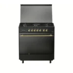 Fresh Hammer Gas Cooker 5 Burners Black Rustic 9995