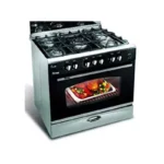 Unionaire ICook Gas Cooker 5 Burners Black x Silver C6090SSDC511IDSC2W