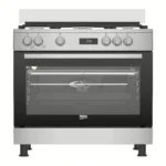 Beko Gas Cooker 5 Burners Cast Fan Digital Stainless Steel GGR15325FXNS