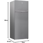 Beko Refrigerator 408 Liters No Frost Top Mount  With ProSmart  Inverter Compressor Stainless Steel RDNE448M20XB