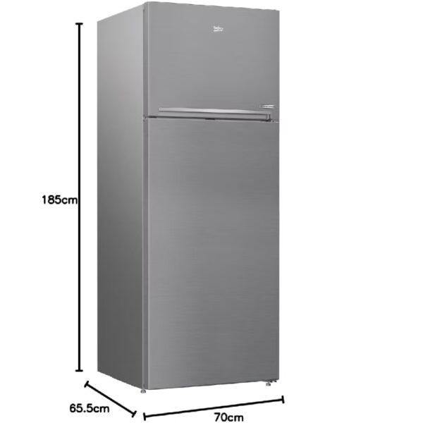 Beko Refrigerator 408 Liters No Frost Top Mount  With ProSmart  Inverter Compressor Stainless Steel RDNE448M20XB