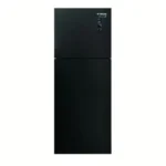 Fresh Smart Digital Top Mount Freezer Refrigerator 397 Liters Plasma Black Glass FNTMR470YGQBM