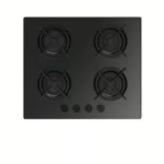 Fresh Built In Hob 4 Burners Glass Cast Iron BlackHFR60CMGC1(8872)