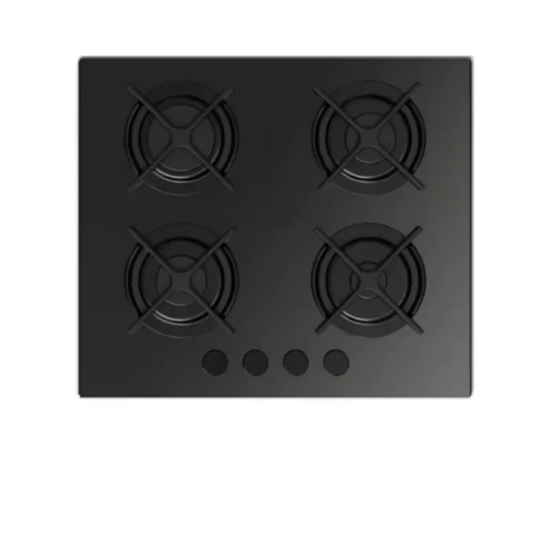 Fresh Built In Hob 4 Burners Glass Cast Iron BlackHFR60CMGC1(8872)