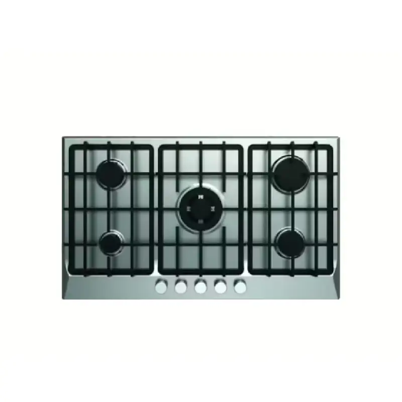 Fresh Built In Hob 5 Burners Cast Iron Stainless Steel HAFR90CMSC1(8869)