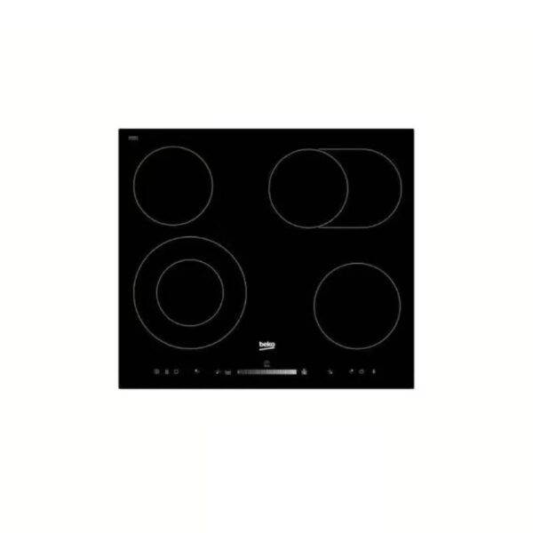 Beko Built-In Hob 4 Burners Black Glass Electric HIC64503TX