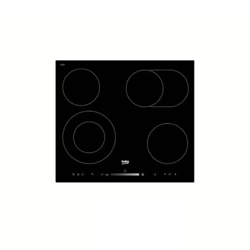Beko Built-In Hob 4 Burners Black Glass Electric HIC64503TX