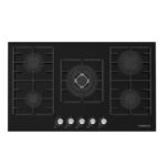Tornado Built In Hob 5 Burners Black Glass GHVM90CCUG