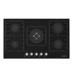 Tornado Built In Hob 5 Burners Black Glass GHVM90CCUG