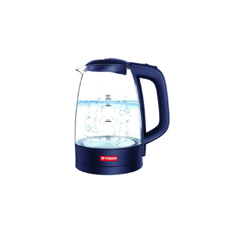 Fresh Electric Kettle Glass 1850 Watt 1.7 Liter Navy