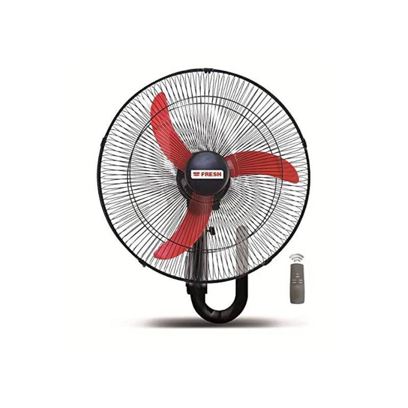 Fresh Wall Fan 20 Inch 3 Blades Black × Red GWFR-20