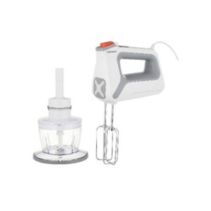Tornado Hand Mixer 400 Watt 5 Speeds Chopper White THM-400SS