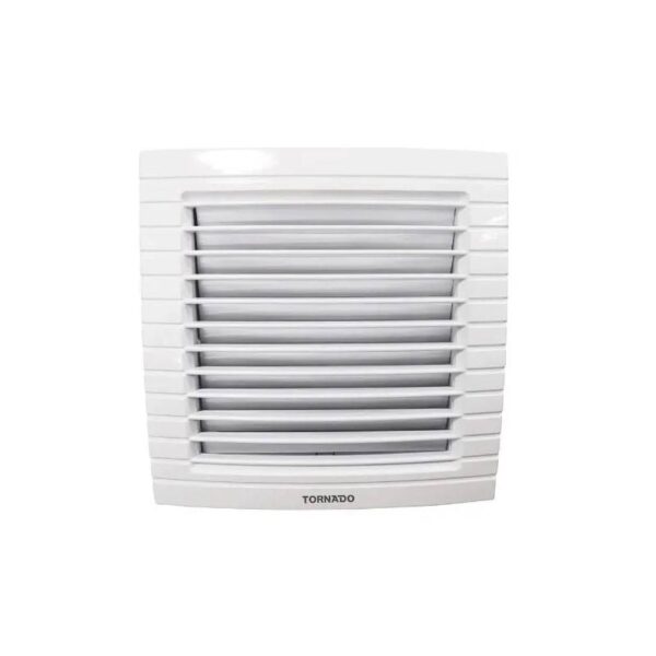 Tornado Square Ventilating Fan Glass 10 cm Privacy Grid White TVG-10QW