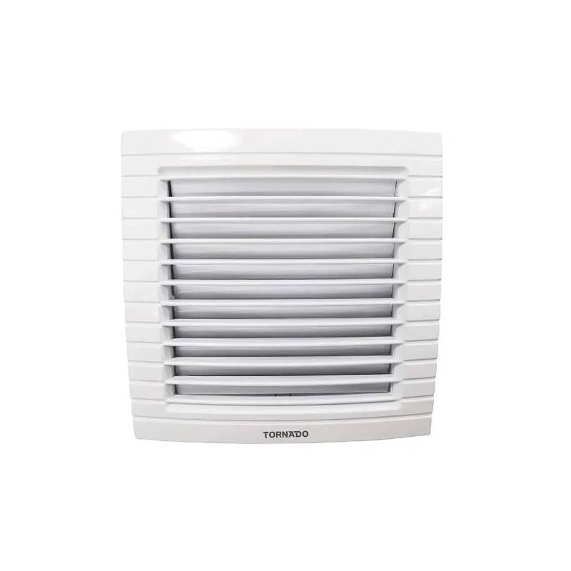 Tornado Square Ventilating Fan Glass 10 cm Privacy Grid White TVG-10QW