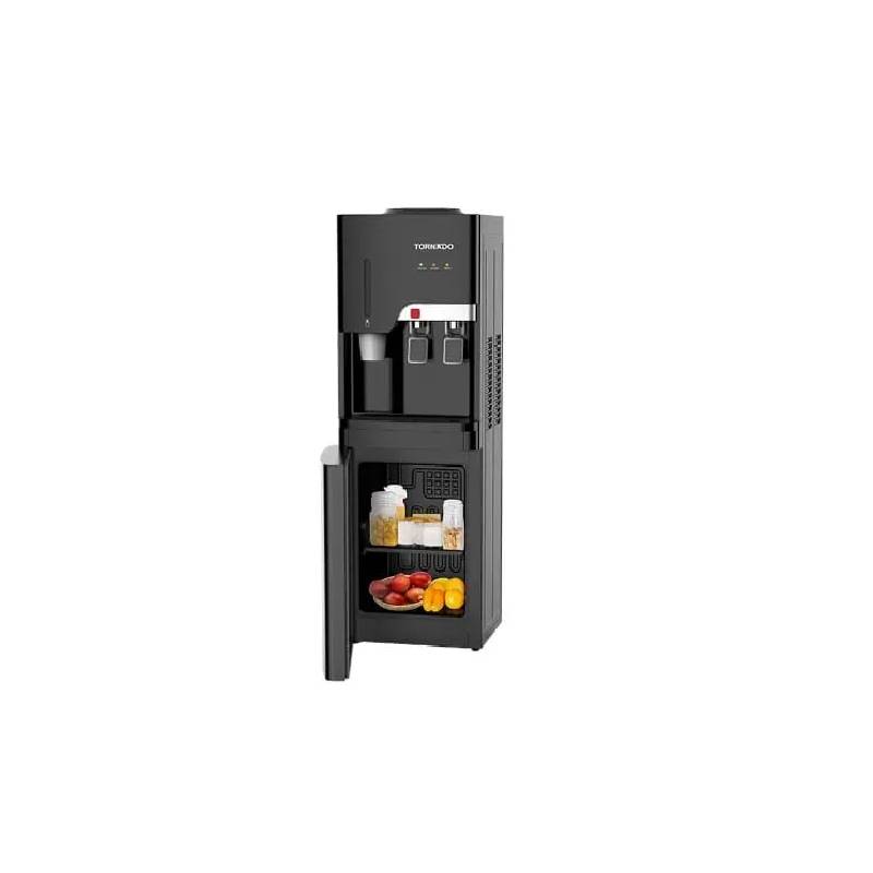 Tornado Water Dispenser Top Load 2 Taps Hot & Cold With 16 Liter Fridge Black TWD-36CH-BR