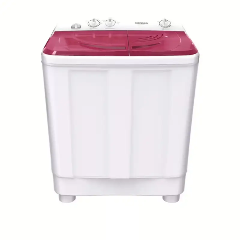 Tornado Washing Machine 7 Kg Half Automatic White x Red TWHZ07DNEW (RD)