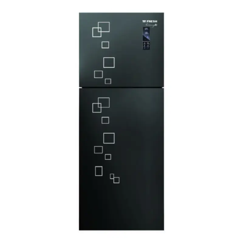 Fresh Smart Digital Refrigerator 397 Liters Black Glass FNTMR470YGQB