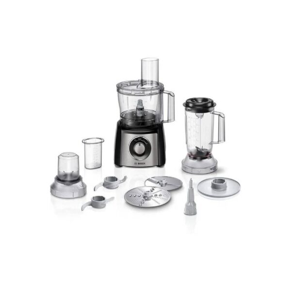 Bosch Food Processor MultiTalent 3 Plus 900 Watt 2.3 Liter Stainless Steel × Black MCM3PM386