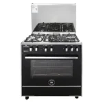 Unionaire Gas Cooker 5 Burners Max 11 Fan Stainless Steel × Black C69SS-GC-447-F-SO-2W-M11-AL