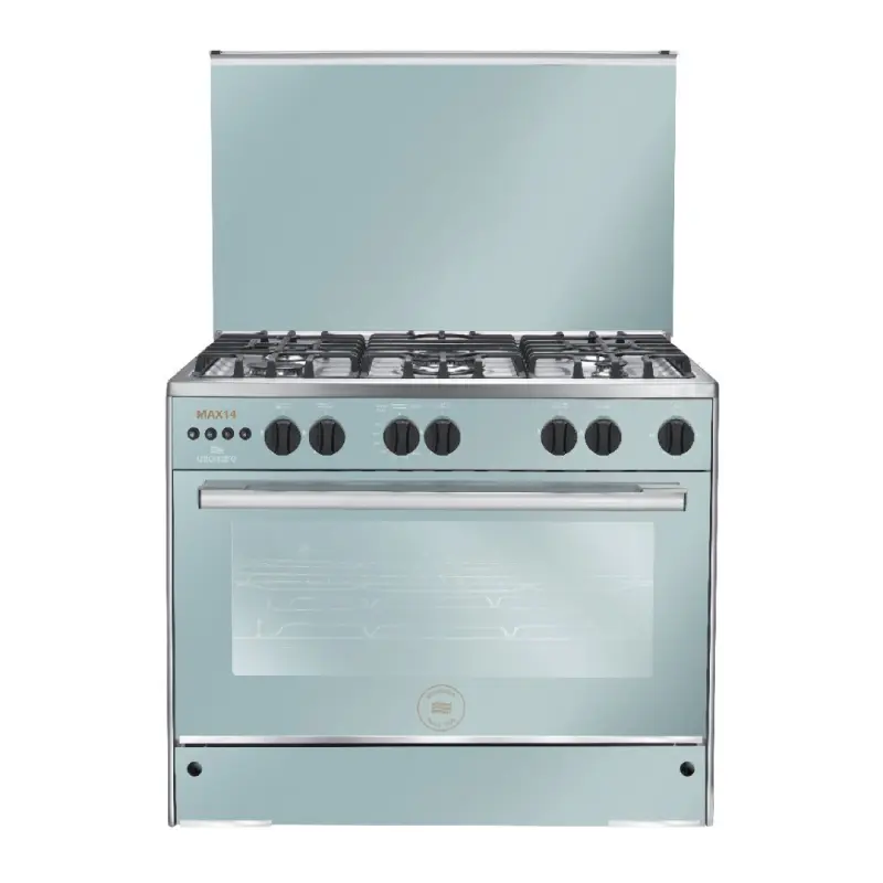 Unionaire Gas Cooker 5 Burners Max 14 Silver C69SS-GC-447-IFSO-2W-M14-AL