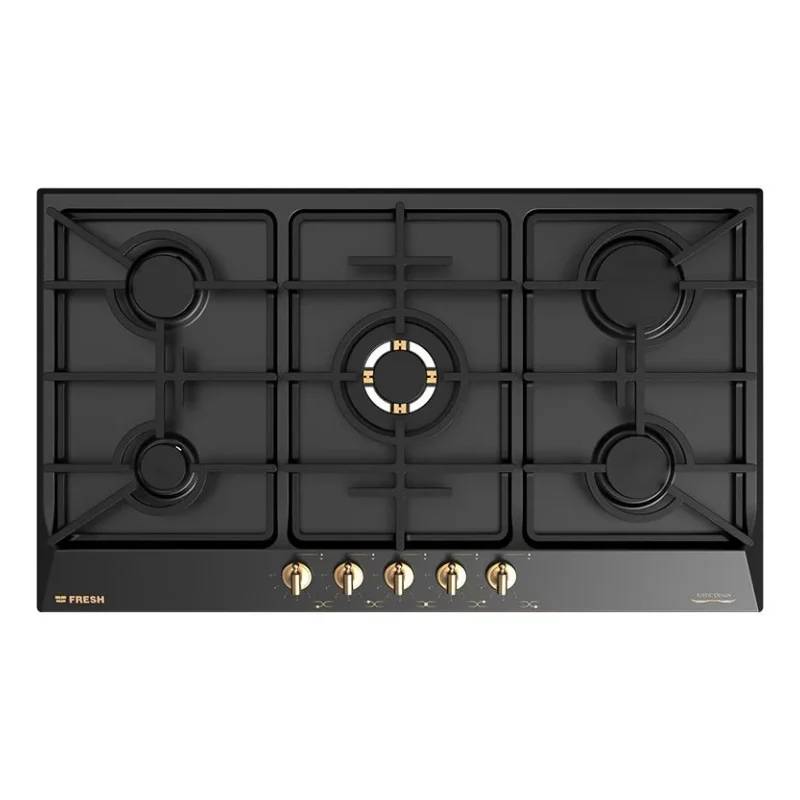 Fresh Built In Hob 5 Burners Rustic Black Cast 9613