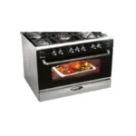 Unionaire ICook Gas Cooker 5 Burners Plus Smart Stainless Steel × Black C6090SS-DC-511-IDSC-S-P-2W