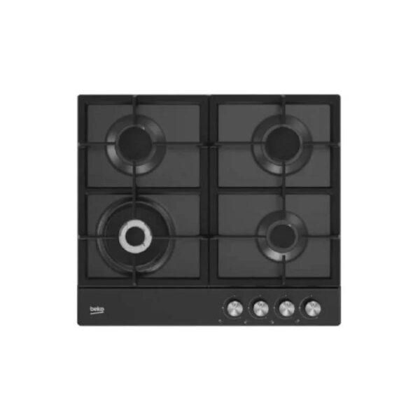 Beko Built In Hob 4 Burners Black Safety Cast Iron HIAW64225BX