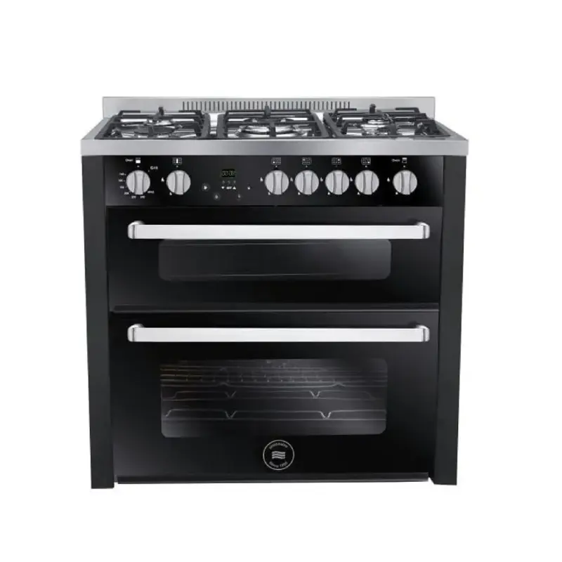 Unionaire Gas Cooker 5 Burners Freestanding Multi Cook Digital Black C69SS-GC-383-IDSF-DV-AL