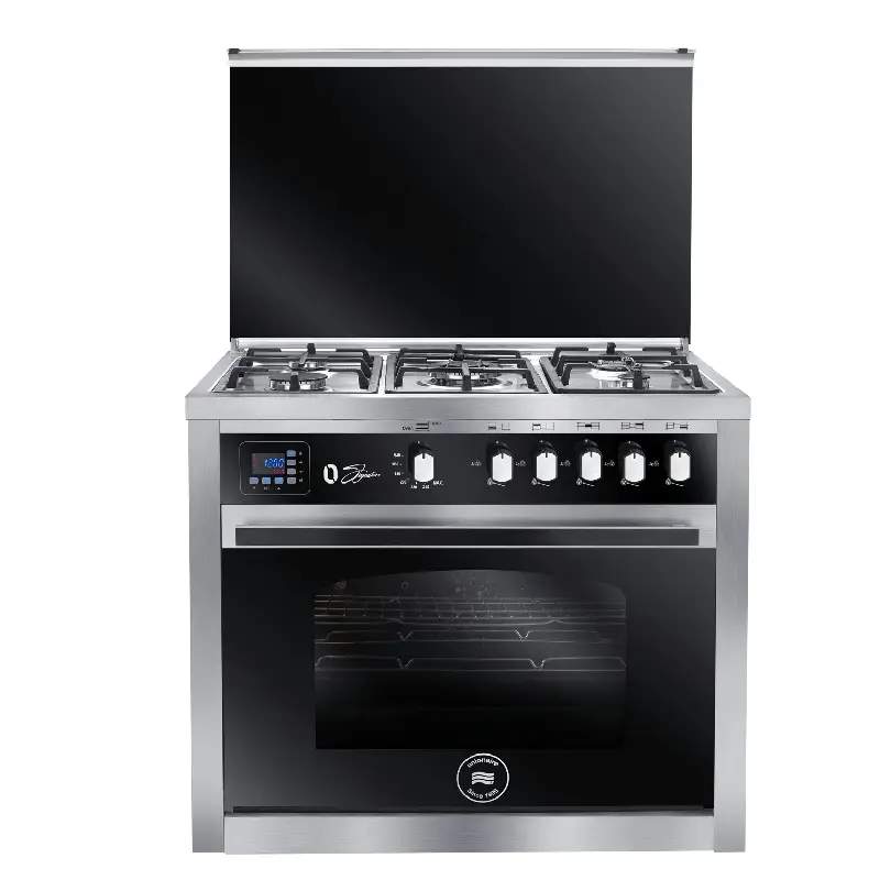 Unionaire Gas Cooker 5 Burners O-Signature Smart Stainless Steel Glass Full Safety C69SSGC511ITSFOS2WAL