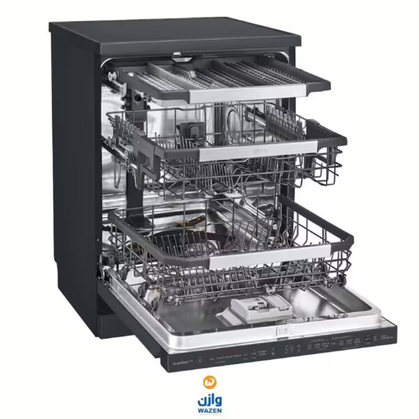 LG Dishwasher 60 cm 14 Person Black Steam Easy Rack DFC335HM - Image 4
