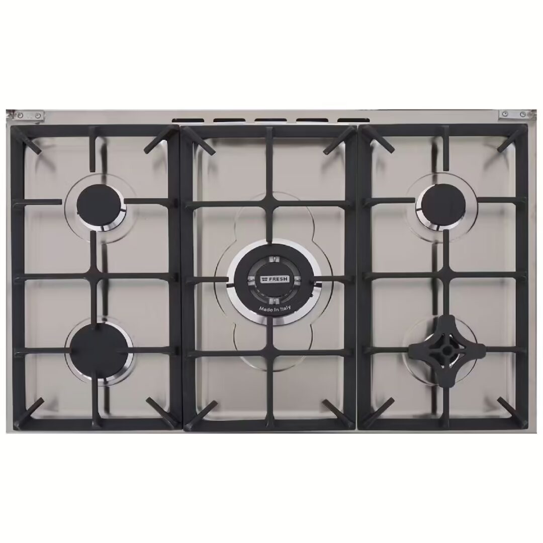 Fresh Cooker 5 Burners Professional Gas With Air Fryer Stainless Steel 14441