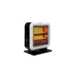Fresh 3D Electric Quartz Heater 2000 Watt 5 Candles Black White 14843